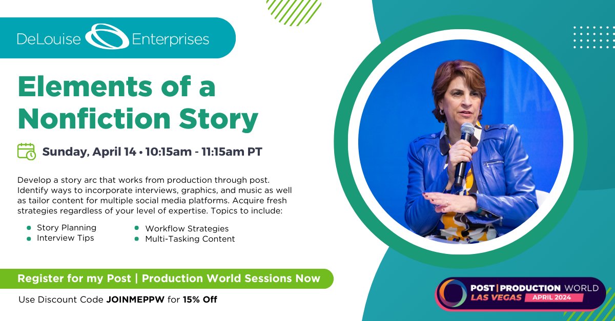 Struggling with non-fiction stories? Join my morning session today (10:15am) at #PostProductionWorld to learn how to craft captivating short-form vids! nab24.mapyourshow.com/8_0/sessions/s…