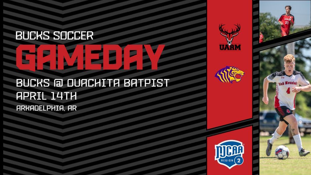 The men of @UARMSoccer are on the ROAD for a scrimmage against Ouachita Baptist!! #DefendTheMountain ⏱️ 3 pm 📍 Kluck Field - Arkadelphia, AR