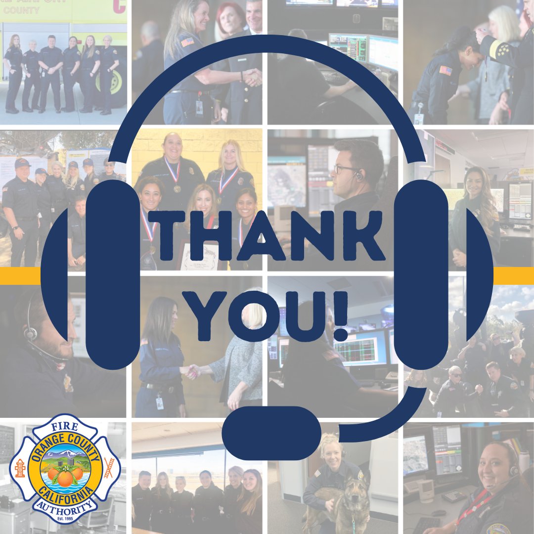 Today is the start of National Public Safety Telecommunicators Week! 📞This week is dedicated to emergency dispatchers who respond to calls, offer assistance, and dispatch firefighters and apparatus. Thank you for your commitment to the residents of Orange County! #DispatchWeek
