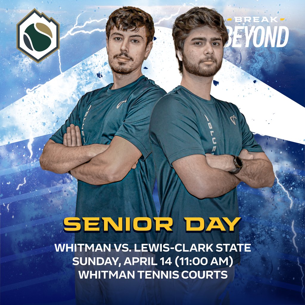 WhitmanSports's tweet photo. Senior Day for the Blues who host LC State in its final regular season contest! Luca St. Goar and Harshvardhan Chopra to be honored. #breakbeyond https://t.co/M9fkjhke1C