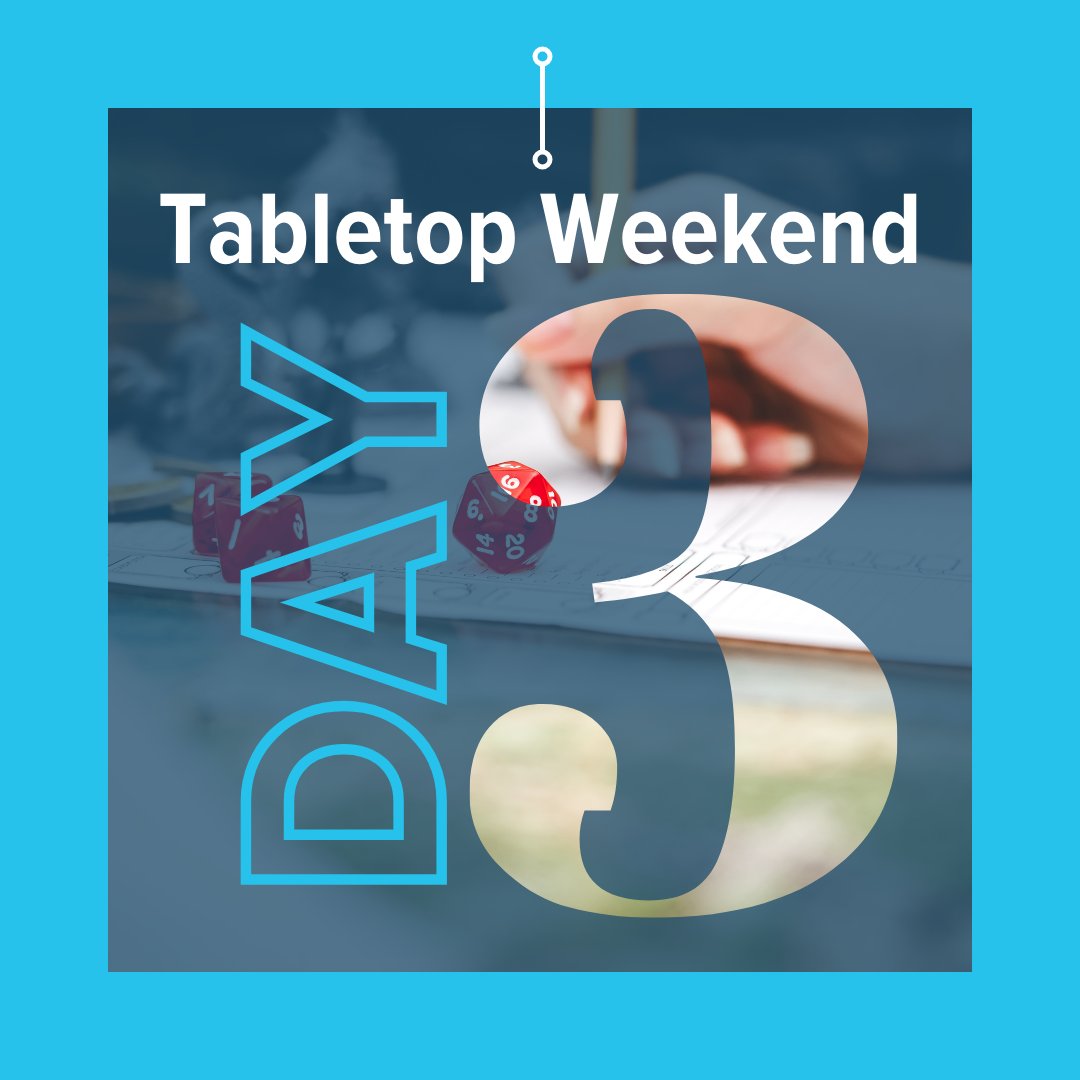 How is it already DAY 3️⃣ of #TabletopWeekend?! 😱 #Fundraising continues today! If you haven't reached your goal yet, there's still time! ⏰ Tag someone who should #donate $5 to your page to help you reach your goal! 👇 Already reached your goal? Raise it & keep fundraising!