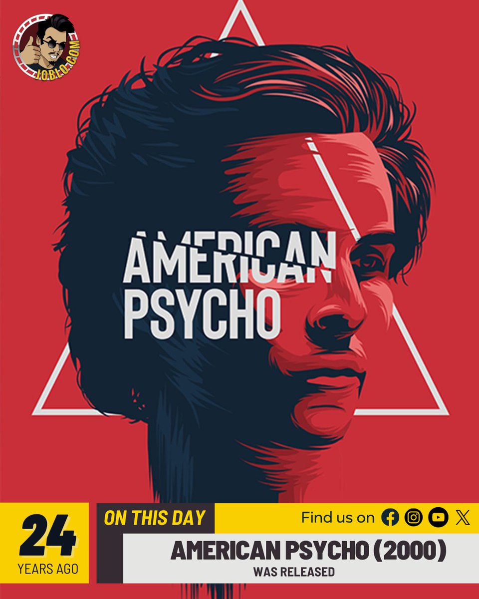 24 years ago today, American Psycho was released! 🎥 

#JoBloMovies #JoBloMovieNetwork #AmericanPsycho #Horror