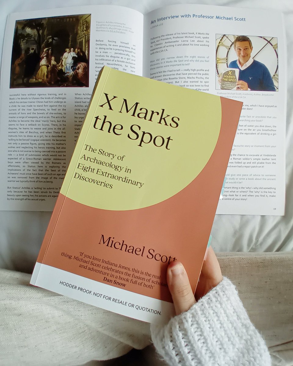 #XMarksTheSpot So excited to share that I have reviewed 'X Marks the Spot' and interviewed @profmcscott for the special tenth anniversary edition of @lsaclassics Agora magazine! 🤠 Download here: lsaclassics.com/newsletter/ #ClassicsTwitter #history #archaeology #nonfiction