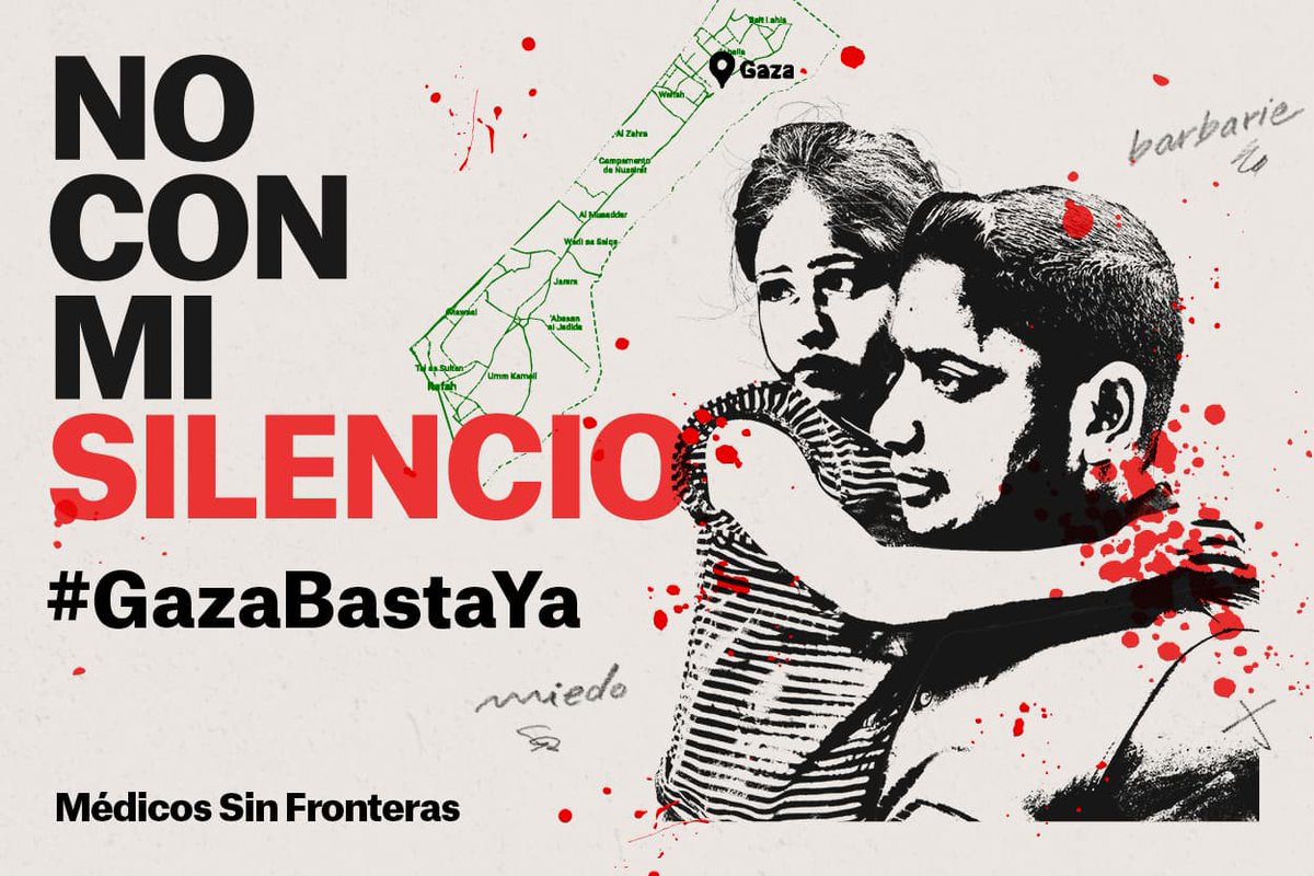 MSF_Espana's tweet photo. 🔴 Estamos conmocionados. Nosotros. La sociedad. Tú.

Llevamos más de 6 meses siendo testigos del horror absoluto que el Gobierno de Israel está infringiendo a la población civil palestina, con ataques incesantes e indiscriminados sobre #Gaza.

👉 https://t.co/UwDLQAGz0W https://t.co/pttcksf0Mo