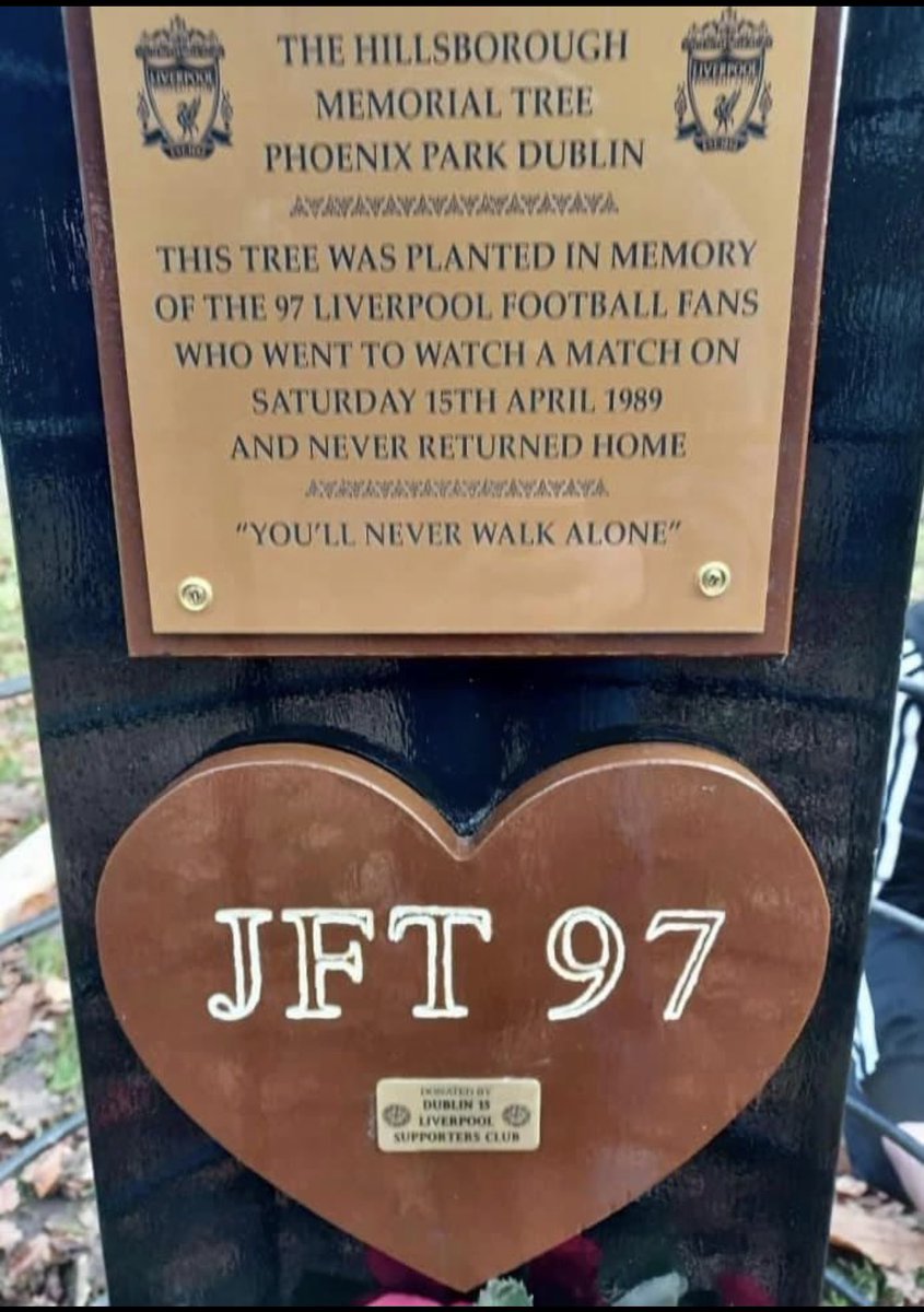 Tomorrow is the 35th anniversary of the Hillsborough disaster,Should you wish to pay your respects the Dublin 15 LFC supporters club will be at the memorial in the Phoenix Park Dublin from 14.30pm..YNWA..JFT97.❤️🙏