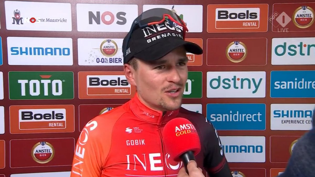 🎙️ Interviewer:
- 'Three years ago you thought you had won the Amstel Gold Race, this time it's for real. What does it mean to you?'
 
🇬🇧 Tom Pidcock:
- (thinks)
- 'I was gonna say: Yeah, it's great to win for the second time ... But it might create some controversy.' 😁

#AGR24