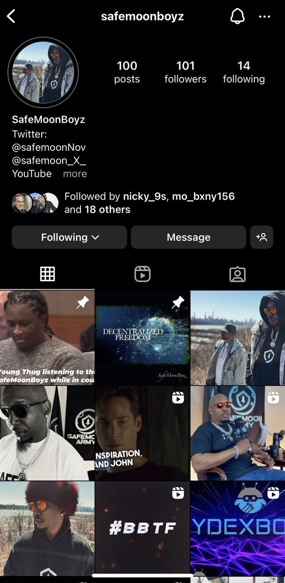 SafeMoon_X_'s tweet image. 🚨you can also Follow the #SafeMoonBoyz on Instagram for latest videos, pictures and events.🫡

We ain't going nowhere!!!

#SAFEMOONECOSYSTEM for the 🏆

Link below⬇️⬇️⬇️⬇️

instagram.com/safemoonboyz?i…