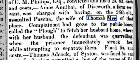 I've discovered that in 1851, my ancestor Pascha tried to split up a pub fight involving her husband, when she was hit by AMOS ANNIBAL. It says Annibal was a farm labourer but the census states that he was a butcher (!) Do you have an ANNIBAL in your family?