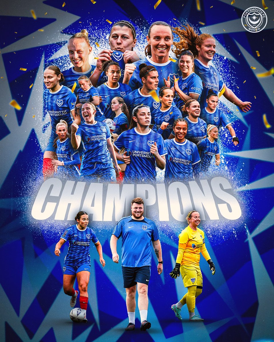 GET IN THERE!!!!!

#POMPEY WOMEN ARE CHAMPIONS!!!!!! 🏆💙