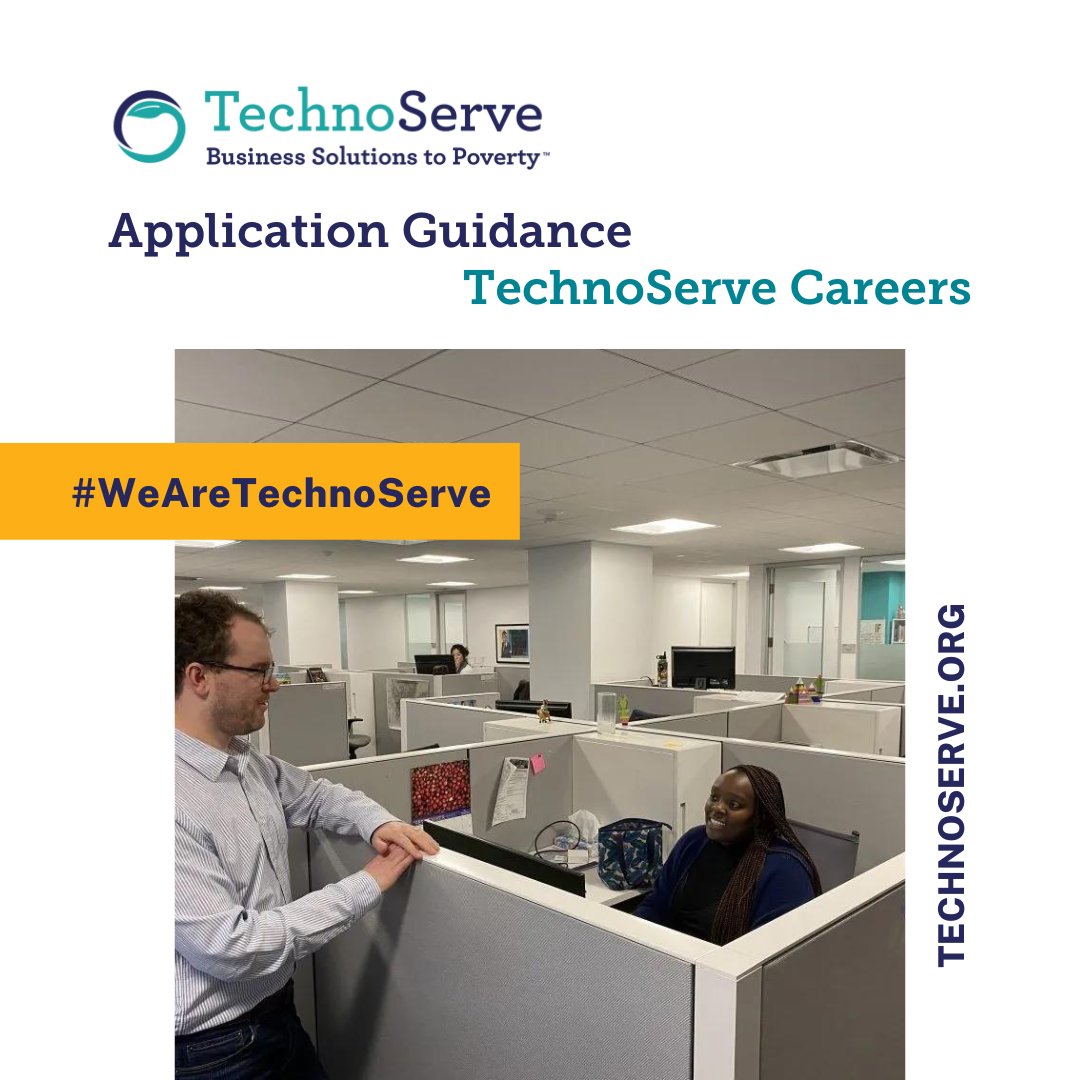 Ever wondered about the recruitment processes at TechnoServe? Check out our Career Site Application Guide. We're looking for talented individuals who share our passion for making a difference. Apply now to show us what you've got!
bit.ly/4aMGRtb #WeAreTechnoServe  #Jobs