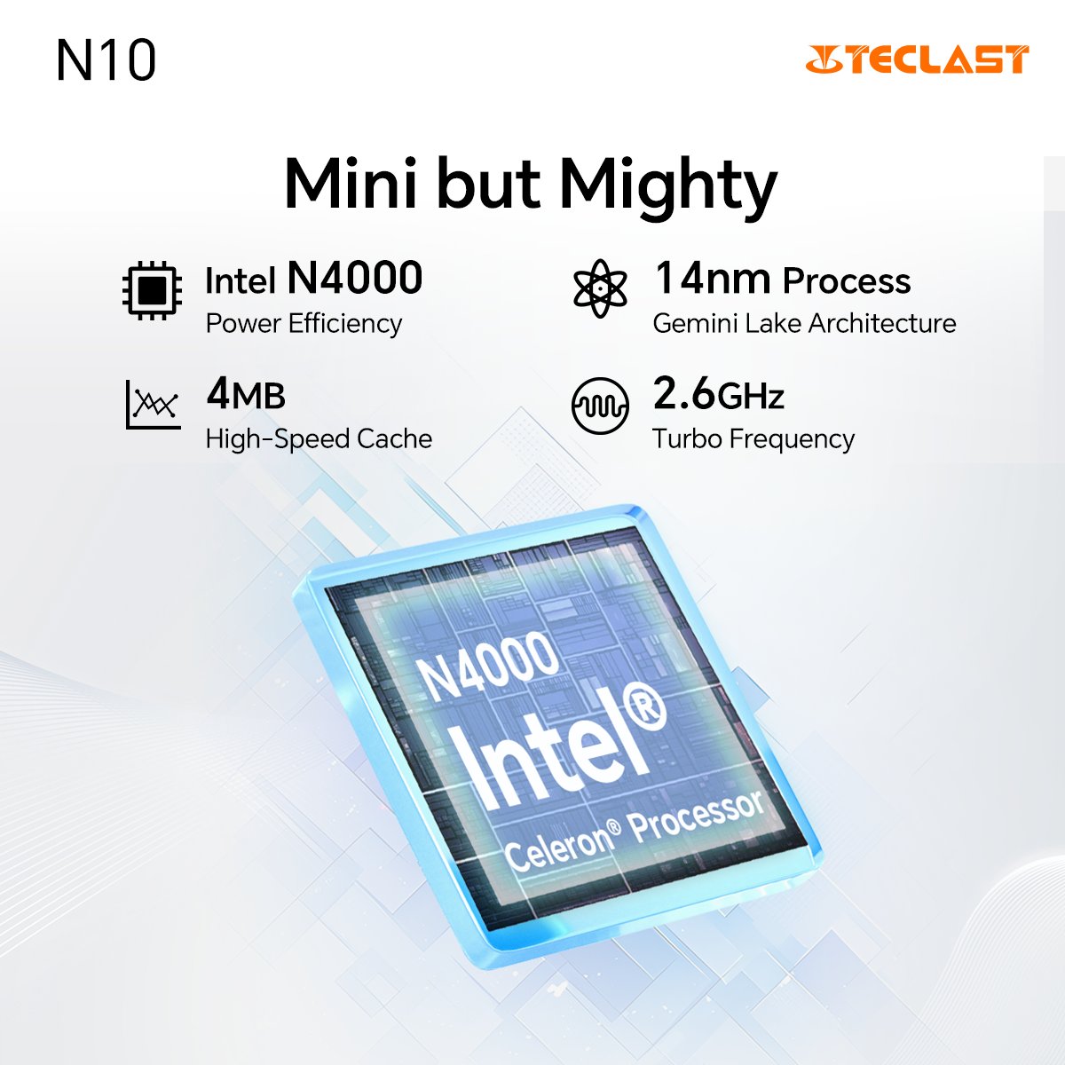 TeclastOfficial's tweet photo. Powered by the Intel N4000 CPU, the N10 Mini PC delivers robust performance in a sleek package. Experience speed and reliability for all your computing needs. ⚡🖥️
Buy Now At $104.99: https://t.co/Bfb9sxHsAH
#Teclast #IntelN4000 #HighPerformance #TechPower #TeclastTech https://t.co/9CsDLQsusc