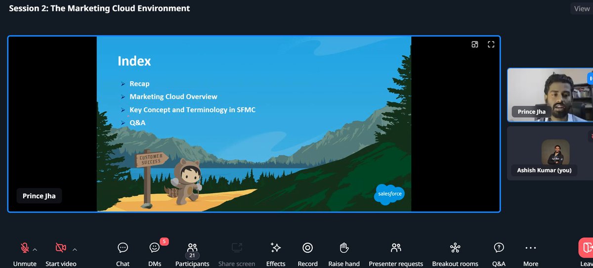 sfdcvaranasi's tweet photo. Prince's insights into the Salesforce Marketing Cloud were nothing short of revolutionary. His deep understanding of the platform and its capabilities, coupled with his ability to simplify complex concepts, made the session incredibly valuable for all attendees. https://t.co/e8Pmk6EJRZ