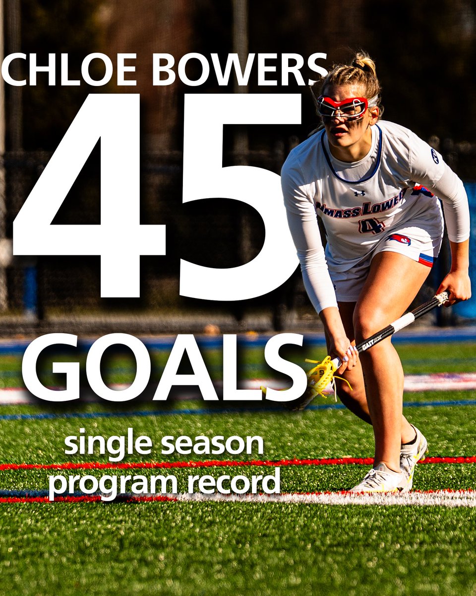 𝐖𝐡𝐚𝐭 𝐞𝐥𝐬𝐞 𝐢𝐬 𝐭𝐡𝐞𝐫𝐞 𝐭𝐨 𝐬𝐚𝐲⁉️

With four goals in Saturday’s win, Chloe Bowers now owns the program record for goals in a season with 45! 👏

Congrats, Chloe!

#UnitedInBlue | #AEWLAX