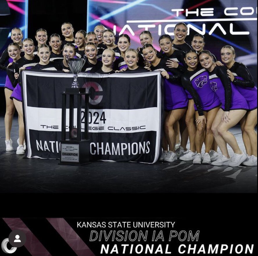 Ladies and gentlemen….for the 3rd year in a row your Kansas State Classy Cats are the Div IA Pom National Champions!