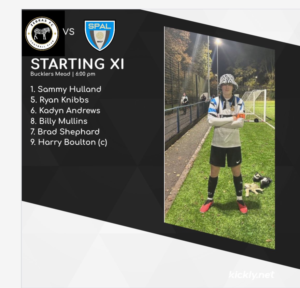 Here’s tonight’s lineup against Champagne Spr Rvrs🦓🦓

It’s a debut for new signing Brad Shephard🦓🦓

Good luck boys🦓🦓