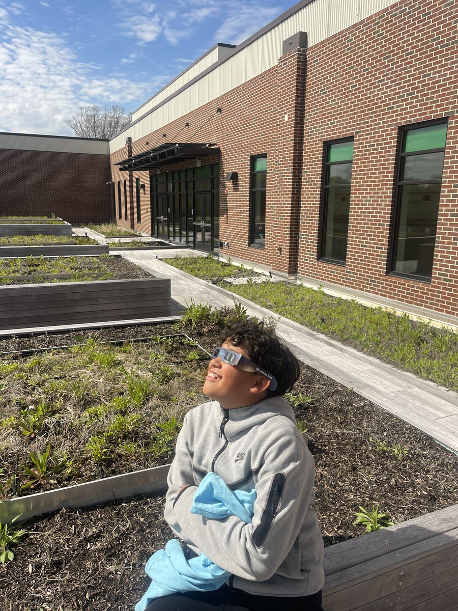 ms_audreyadams's tweet photo. We loved getting to watch the eclipse from our rooftop area! A super cool event we’ll always remember! ☀️🌒🕶️ @Berkshire_BCPS https://t.co/ONi06HL7eG