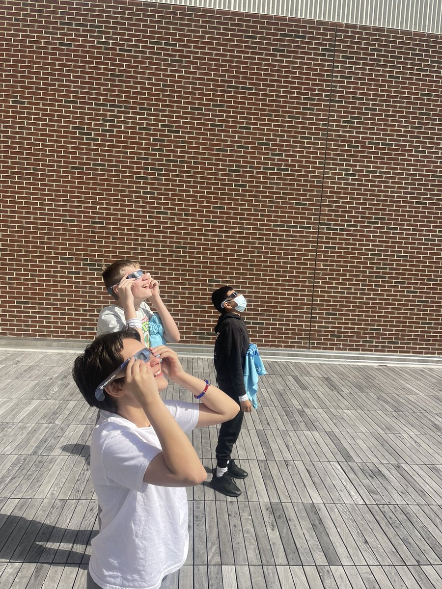 ms_audreyadams's tweet photo. We loved getting to watch the eclipse from our rooftop area! A super cool event we’ll always remember! ☀️🌒🕶️ @Berkshire_BCPS https://t.co/ONi06HL7eG