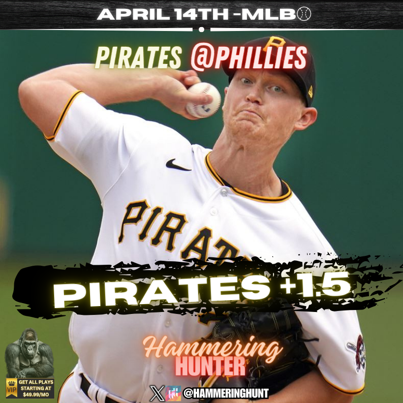 Clutch_Betss's tweet photo. ⚾️MLB BASEBALL SUNDAY
🎯 PIRATES +1.5
🦍 LIKE it up if you’re TAILING 🔨
➖➖➖➖➖➖➖➖➖➖➖➖➖
#GamblingCommunity | #GamblingTwitter | #GamblingX | #SportsBettingX | #FreePicks | #MLBPicks | #MLB | #BaseballI https://t.co/HVisFLYe1U