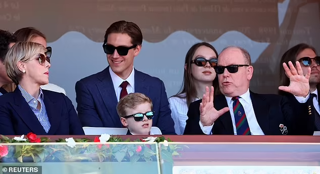 Prince Albert and Princess Charlene step out with their son Prince Jacques at the Monte Carlo Tennis Masters