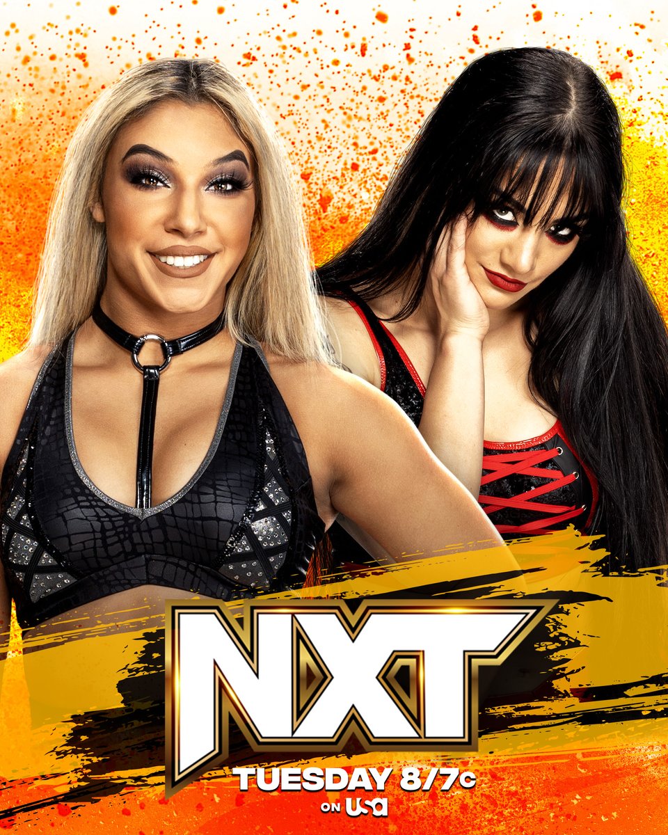 WWENXT's tweet photo. THIS TUESDAY on #WWENXT

@theahail_wwe will go one-on-one with @TatumPaxley! 

📺 8/7c on @USANetwork https://t.co/6OquSdguuV