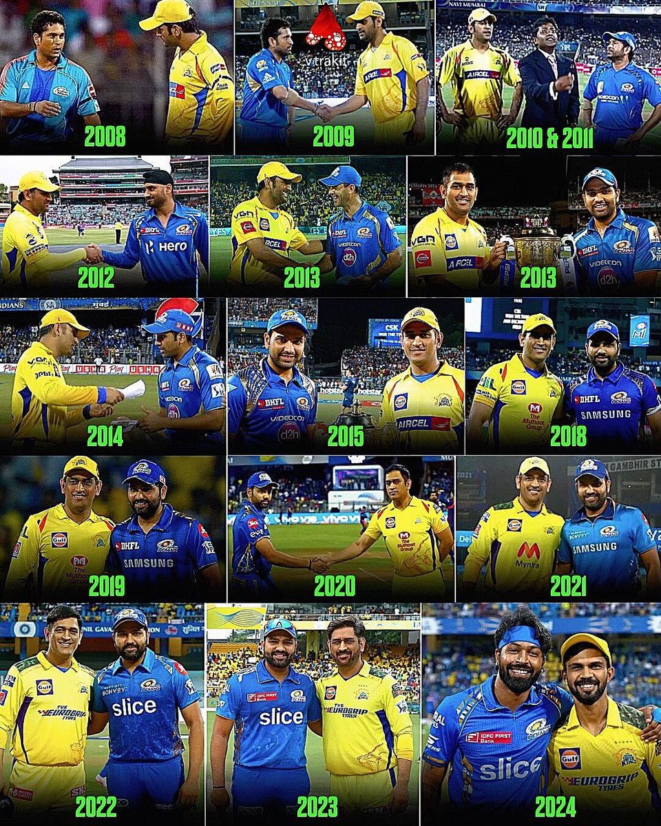 indiancreator07's tweet photo. ๐๐๐ ๐๐
๐๐ ๐๐๐! ๐
For the first time in IPL, Mumbai Indians & Chennai Super Kings playing an IPL match without either MS Dhoni or Rohit Sharma as captains of their respective sides.
#vtrakit #MIvsCSK #CSKvsMI #IPL2024 #MSDhoni #RohitSharma #MI #CSK #MIvCSK https://t.co/S1UvI9Ah6J