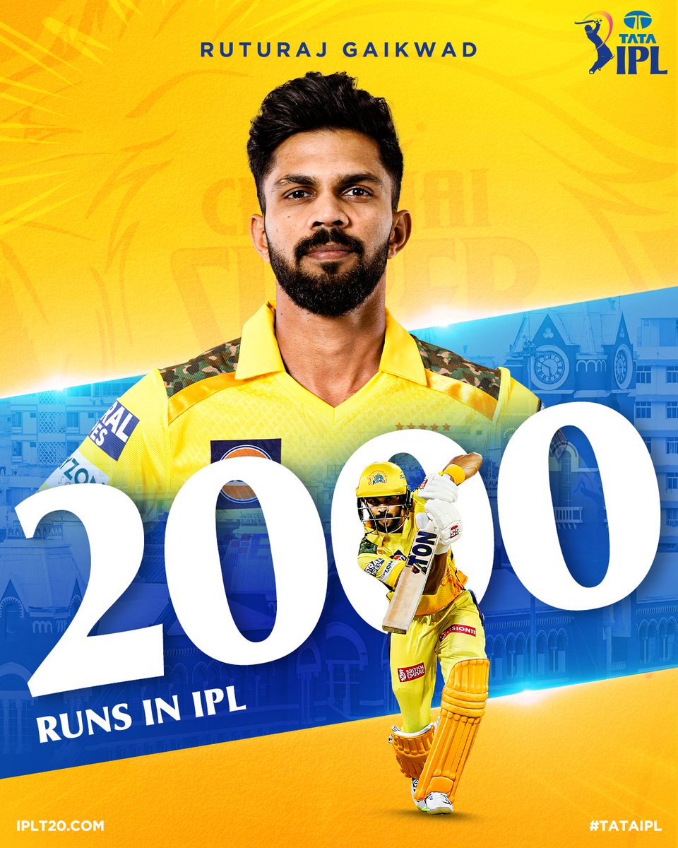 Stat Alert💥💫🦁💛

Ruturaj Gaikwad is the fastest Indian to reach the milestone of 2000 IPL Runs!😮 Just took ( 57 Innings ) to do this. 🥶❤️‍🔥

#RuturajGaikwad