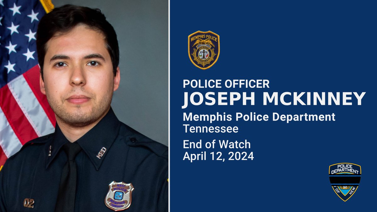 Our heartfelt condolences go out to the family, friends, and coworkers of Officer Joseph McKinney of the Memphis Police Department, who was shot and killed while investigating a vehicle. Officer Joseph McKinney had served with the department for 3 years. #FidelisAdMortem