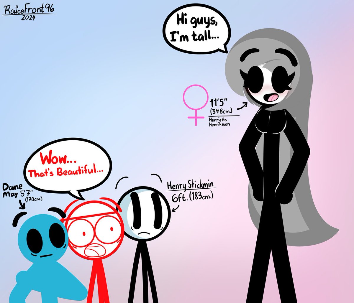 RaiceFront96's tweet photo. Gigantic Henrietta
#stickman #stickfigure #stickmanoc #oc #fanart #fan_art #crossover #henrystickmin #thehenrystickmincollection #dickfigures #henriettahenriksson #henrietta_henriksson #dane_may #danemay https://t.co/WdVm4OjmFe