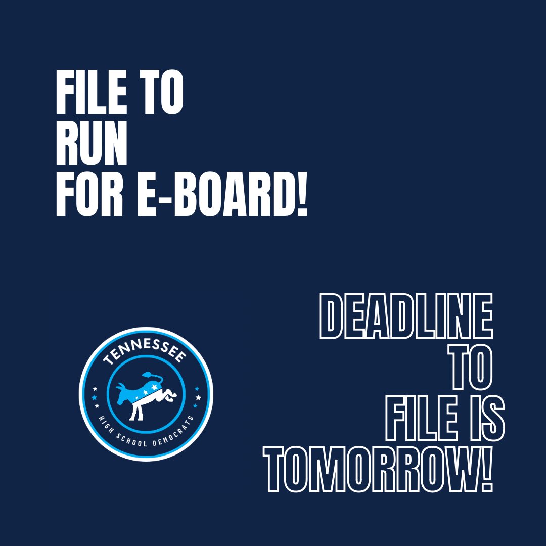 tnhsd's tweet photo. The deadline to run for the TNHSD 2024-25 Board is TOMORROW. File using the link in our bio! https://t.co/Vthlwiql6C