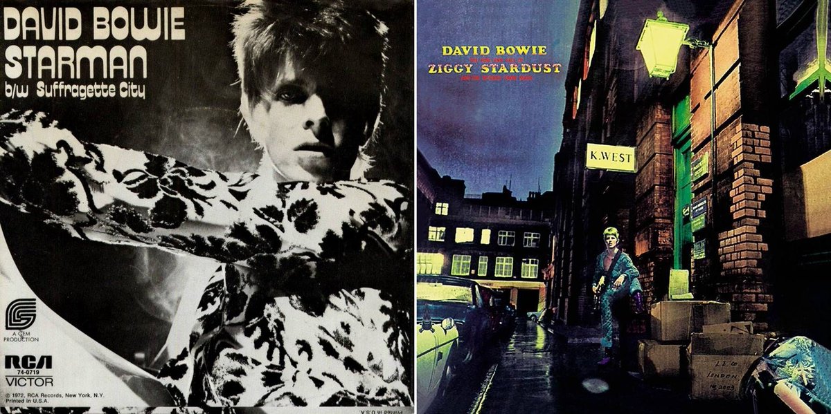 #DavidBowie released the single 'Starman'—which later featured on his fifth studio album 'The Rise and Fall of Ziggy Stardust and the Spiders from Mars'—52 years ago on April 14, 1972 | Revisit our tribute to the album here: album.ink/DavidBowieZS