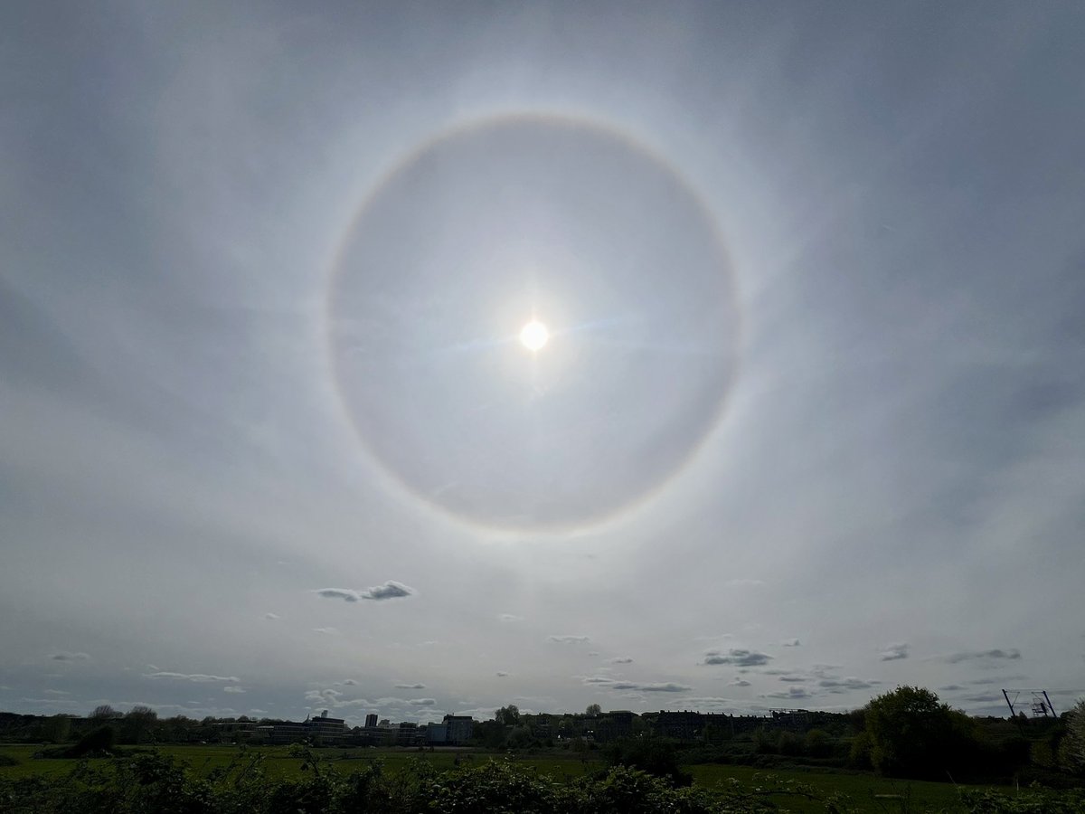 Saw a sun halo over the marshes ☀️