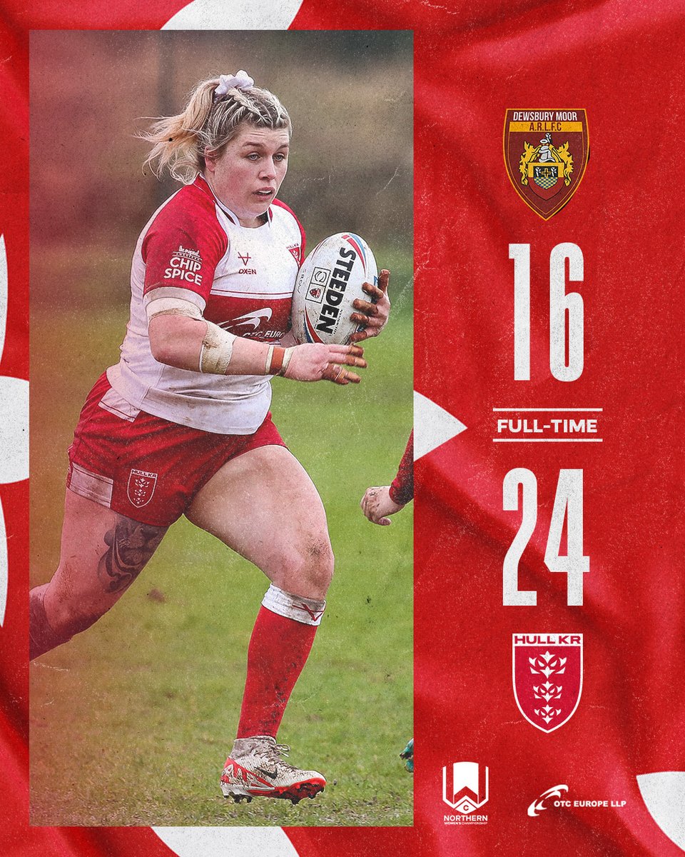 hullkrofficial's tweet photo. The Robins hold off a second half fightback from Dewsbury with Lois Brown scoring to seal the win!

Back in the winner's circle 👏

🌍 OTC Europe LLP | #UpTheRobins🔴⚪️ https://t.co/bhYvcMizfX