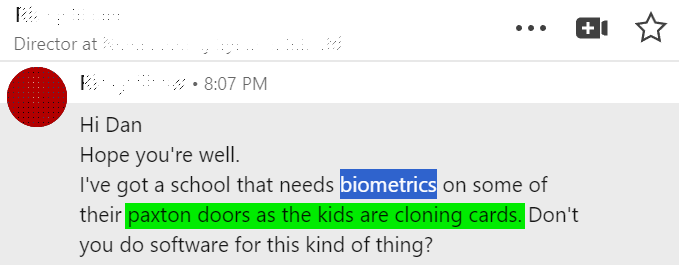 Are kids #cloning Paxton Access Ltd #Net2 cards at your school? Maybe it's time to upgrade to #biometircs and use #BioLink for a seamless integration!

Watch how simple it is... 📽
youtube.com/watch?v=3YLgAT…