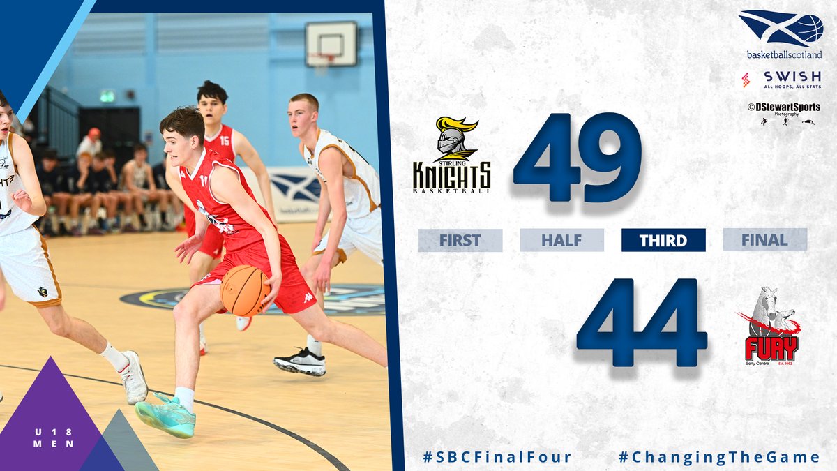 🏆 | A last second basket sees Knights leading by 5 after the third quarter. 📲 | Stay updated with live stats on the Swish App 👉 bit.ly/43KAfsU #SBCFinalFour