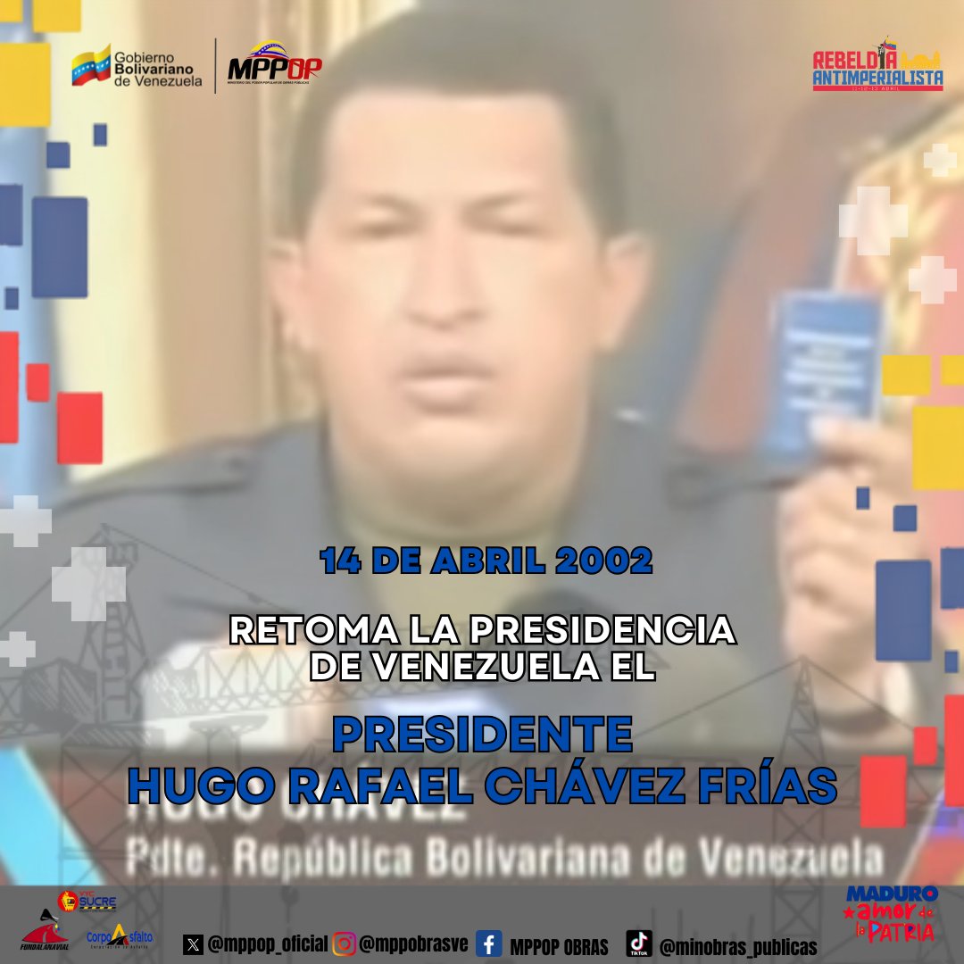 #14Abril 2002: Regreso de Hugo Rafael Chávez Frías a la Presidencia de la República Bolivariana de Venezuela. Después de pasar 48 horas detenido en la base naval en La Orchila, un mar de pueblo con amor y alegría lo esperaba. @NicolasMaduro @GRaulparedes #DaleConMaduro