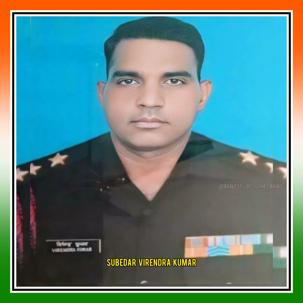 #BalidanDiwas

He hailed from Meerut district of #UttarPradesh.

Subedar Virendra Kumar
143 Medium Regiment

Who made the supreme sacrifice in the service of the nation at #SiachenGlacier on 14 April 2021.

We Salute Our Braveheart 🏵

Jai Hind 🇮🇳🙏
#KnowOurHeroes