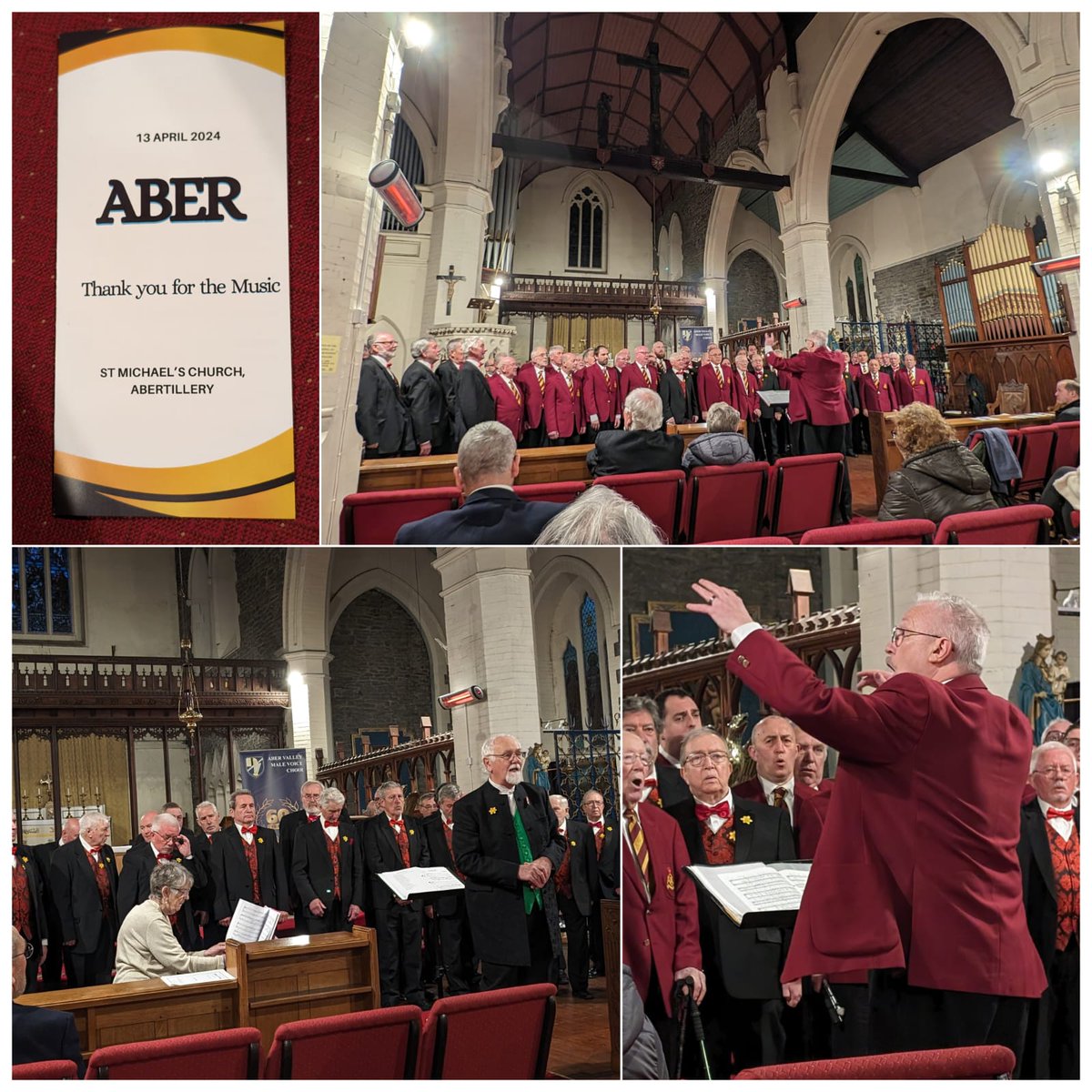 Excellent concert last night in Abertillery. Great music sung by Aber Valley Male Voice Choir and Abertillery Orpheus Male Choir. Da iawn pawb a diolch Steve Bard am y gwahoddiad.