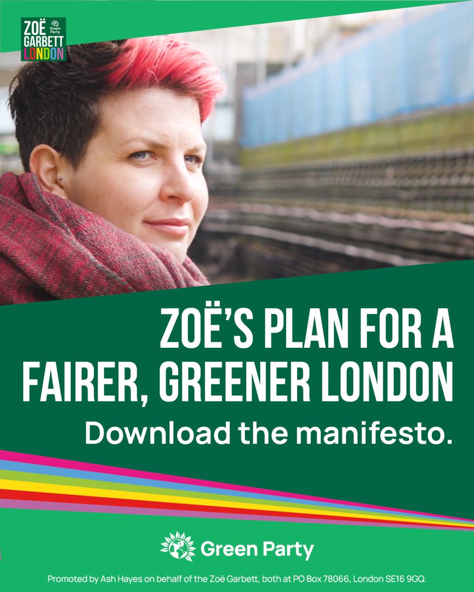 ⛔ #London isn't working for too many people. 🪙 Our city is just too expensive 🟢 @ZoeGarbett has a plan to make our city more affordable. 🖱️ Read online: zoegarbett.london/manifesto 🗳 On May 2nd, #VoteGreen in London
