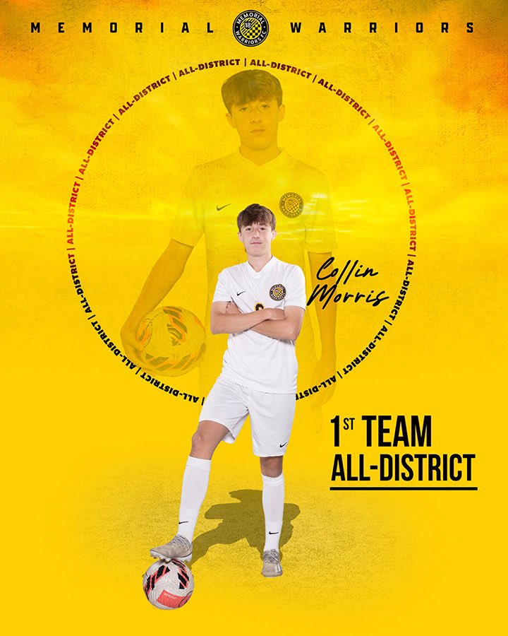 Congrats to sophomore Collin Morris on being selected for 10-5A 1st Team All- District.