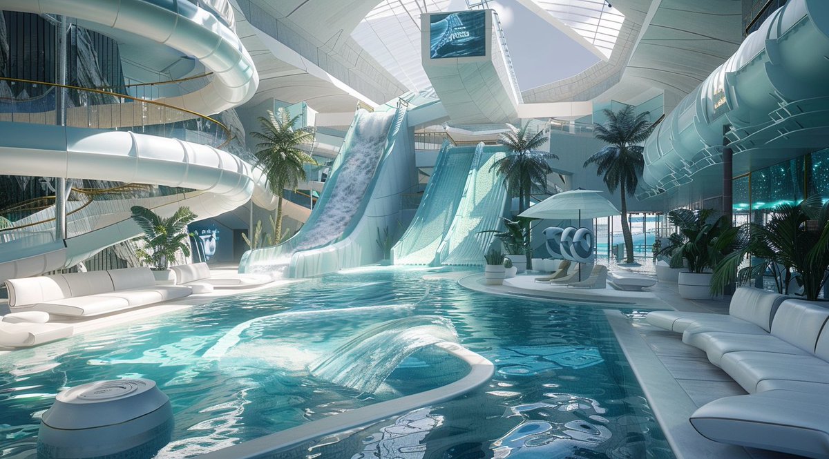 I've been on a big mallsoft kick lately and as you know I LOVE interior waterparks, so here's some generated concept art