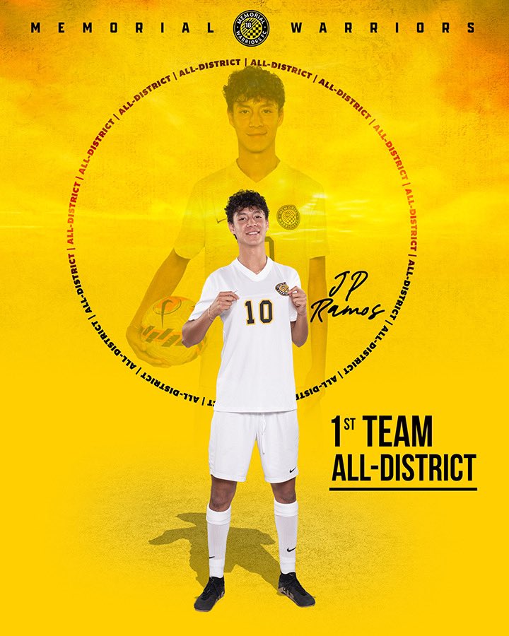 Congrats to Junior JP Ramos on being selected for 10-5A 1st Team All- District.