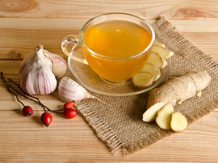 Drinking ginger + cloves + garlic tea treats

🌿Urinary tract infection
🌿Hypertension 
🌿Cough
🌿Arthritis 
🌿High cholesterol
🌿Low immunity
🌿Painful menstruation 
🌿Gonorrhoea 

Grind/cut them into smaller pieces. Boil with water for 15 mins. Drink a teacup twice daily.