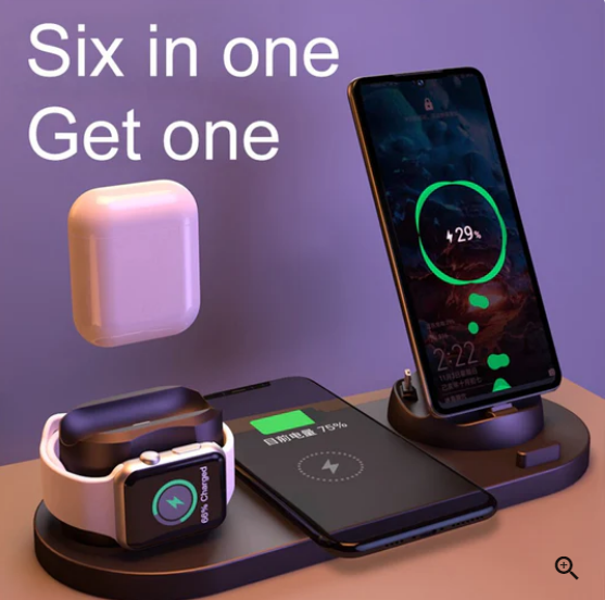 Power up your devices in style with our 6-in-1 Wireless Fast Charging Station! ⚡📱🎧 Say goodbye to cable clutter and keep your iPhone and Airpods charged. 
Check it out here: [bit.ly/3X8UhK8] 

#WirelessCharging #TechSimplicity