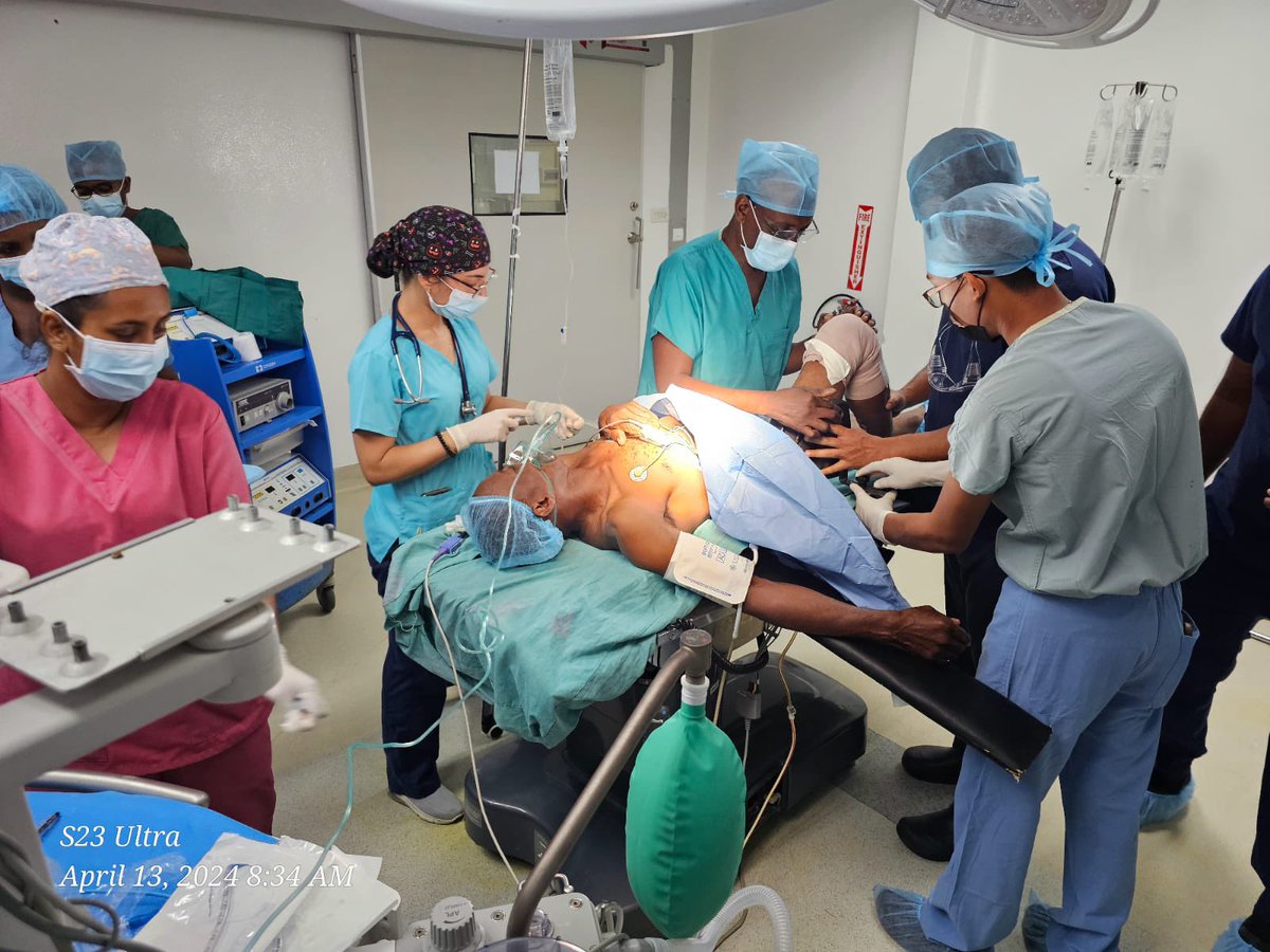 Congratulations to Surgeons Dr Kaaleshwar Ramcharran, Dr. Fawcett Jeffrey, and Dr. Zhou Chou, along with the nurses and the rest of the technical team, who completed four knee and two hip replacement surgeries at the Georgetown Public Hospital yesterday. The surgeries also