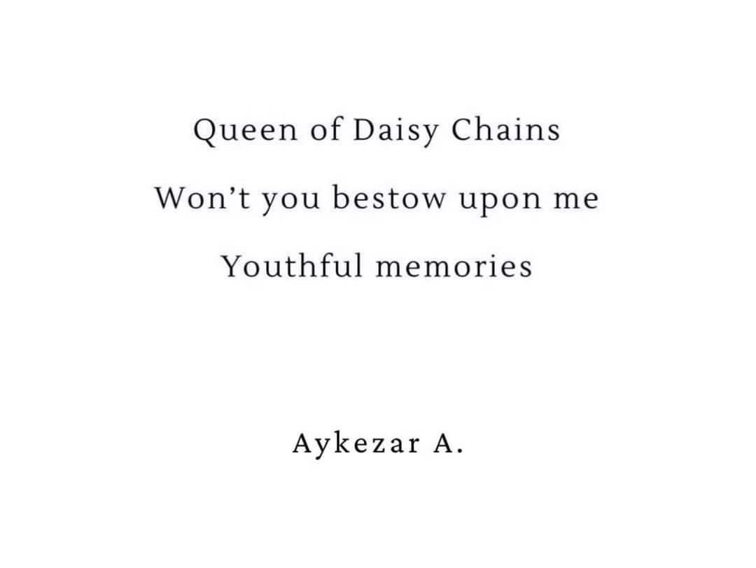 Queen of Daisy Chains Won’t you bestow upon me Youthful memories — Aykezar’s response to Day 5! 🥰 #UyghurAnthology30