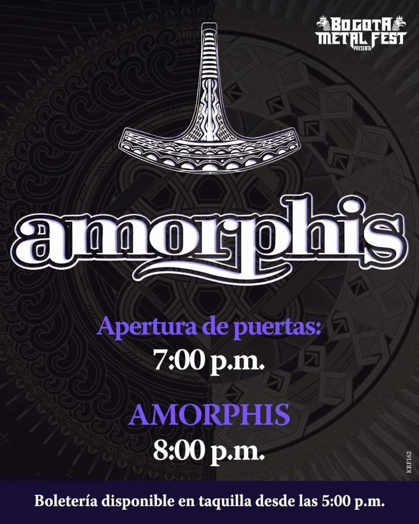 ::MAÑANA:: @amorphis regresa a Bogotá 🗓️Abril 15 // 📷@teatrolibrebog Chapinero Entradas @eTicketaBlanca @Flora__Music @Bogmetalfest @xperienciasaval coloniarecords.com/amorphis-regre…