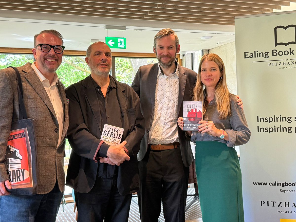 Excellent espionage panel @EalingBkFest with @JakeKerridge and Charlotte Philby.