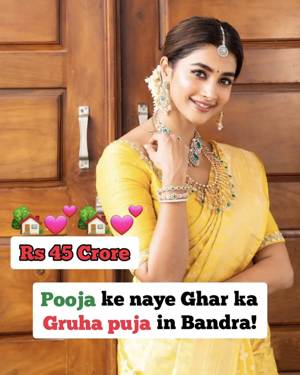 EllinaFox's tweet photo. Congratulation Pooja Hegde for adding one more success by buying a sea facing home in Bandra, Mumbai, for Rs 45 Cr
.
.
#pooja #poojahegde #poojahegdefans #house #home #newhouse #selfearned #gruhapravesham #gruhapuja #45cr #latest #latestnews #explore #explorepage #trending #viral https://t.co/XBTl7DA3ds