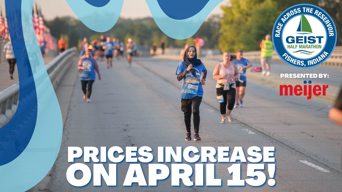 🎽 Don’t get left in the dust! Registration prices increase TOMORROW for the @GeistHalf, 10K and 5K!

Half Marathon: $64.99 ($83.99 after April 14!)
10K: $37.99 ($43.99 after April 14!)
5K: $29.99 ($34.99 after April 14!)

Get registered: at geisthalf.com.