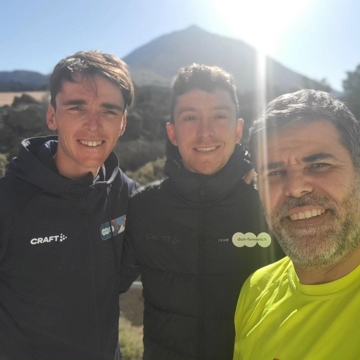 Good weeks with @dsmfirmpostnl in tenerife. Thank you for the good times and sharing your experiences with me @romainbardet @kvermaerke and @chrishamo_ . Good luck in @tourof_thealps and @giroditalia